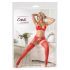 Cottelli - Lace Stockings (Red)  - 3/M-L