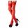 Cottelli - Lace Stockings (Red)  - 4/L