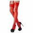 Cottelli - Lace Stockings (Red)  - 5/XL