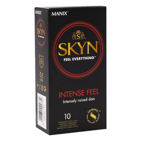 Manix SKYN Intense - lateksa nesaturošs, ar pērlītēm prezervatīvs (10gab)