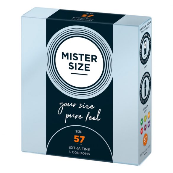 Mr. Size Thin Condoms - 57mm (3 pack)