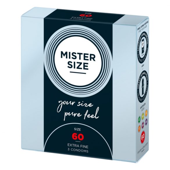 Mister Size tanek kondom - 60 mm (3 kosi)