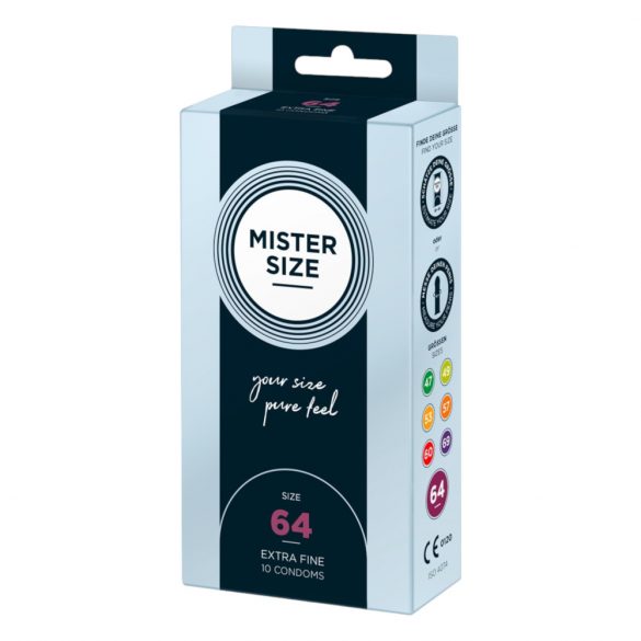 Preservativi Ultra-Sottili Mister Size - 64 mm (Confezione da 10)