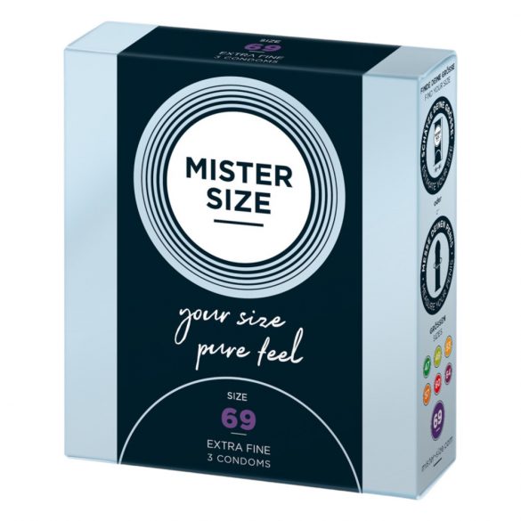 Preservativi Ultrafini Mister Size - 69mm (3 pezzi)