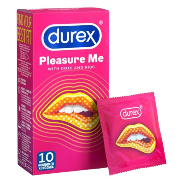 Durex Pleasure Me - ribbad och prickig kondom (10 st)