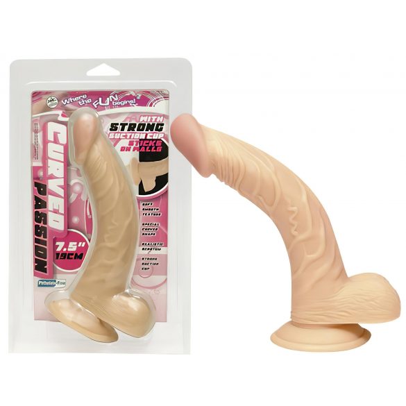 NMC 7.5 - Böjd naturlig dildo (19cm)