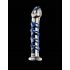 Icicles No. 5 - Spiral Glass Dildo (Transparent Blue)