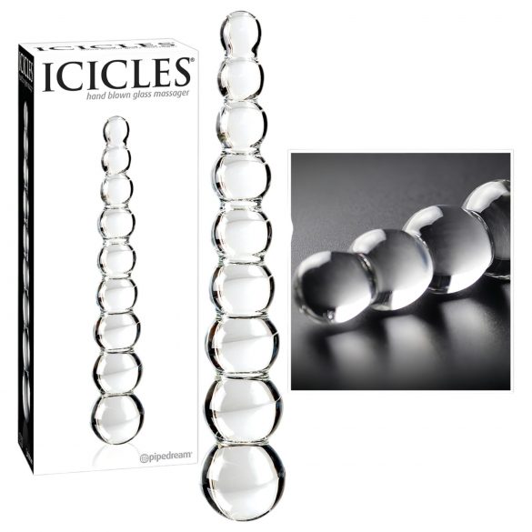 Icicles No. 2 - Bulbous Glass Dildo (Transparent)