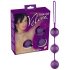 You2Toys - Bile triple din catifea, violet