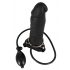 You2Toys - Inflatable Strap-On - Hollow Silicone Dildo (Black)