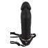 You2Toys - Täispuhutav Strap-On - õõnes, silikoonist dildo (must)