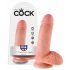 Dildo King Cock 18 cm avec testicules - naturel