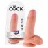 King Cock Ribbed Dildo 7 (18 cm) - Natural"