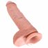 Pipedream King Cock 10 - realistické dildo (25 cm) - prírodná farba