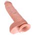 King Cock 10 Inch Large Dildo - Natural