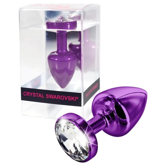 DIOGOL Anni - White Gem Anal Plug - Purple (2.5cm)