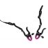 Bad Kitty - Pinceta za labiafragmo s pasom - vijolično-črna (S-L)