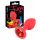 You2Toys Colorful Joy Jewel Plug - silikónové análne dildo - malé (červené)