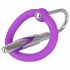 Silicone Glans Ring with Urethral Plug (Purple-Silver)