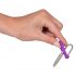 Silicone Glans Ring with Urethral Plug (Purple-Silver)