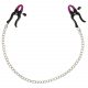 Bad Kitty - Nipple Clamps with Chain (Purple-Black)