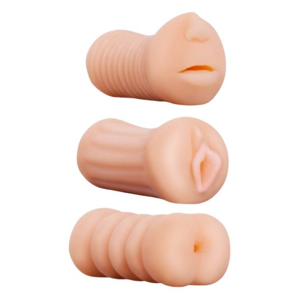 Kišenės malonumo rinkinys (3 vnt) - Juicy vagina, burna, analinė anga