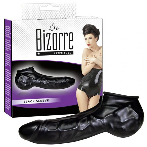 You2Toys - Latex Penis and Testicle Sheath (Black) - Be Bizarre