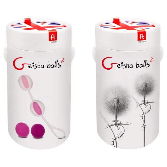 Geisha Balls 2 - Adjustable Kegel Ball Set (Pink-White)