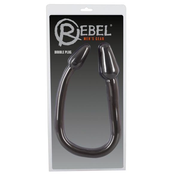 Rebel Double Plug - dvojité análne dildo (čierne)