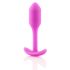 b-vibe Snug Plug 1 - dildo anal cu greutate internă (55g) - roz