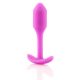 b-vibe Snug Plug 1 - dildo anal cu greutate internă (55g) - roz