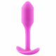 b-vibe Snug Plug 1 - Anal Dildo with Internal Weight (55g) - Pink