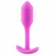 b-vibe Snug Plug 1 - anal plug with internal weight (55g) - pink