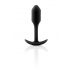 b-vibe Snug Plug 1 - analni dildo s unutarnjim utegom (55g) - crni