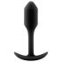 b-vibe Snug Plug 1 - anal plug with internal weight (55g) - black