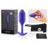 b-vibe Snug Plug 2 - dildo anal cu două bile (114g) - violet