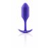 b-vibe Snug Plug 2 - dildo analne z podwójną kulką (114g) - fioletowy