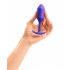 b-vibe Snug Plug 2 - dildo anal cu două bile (114g) - violet