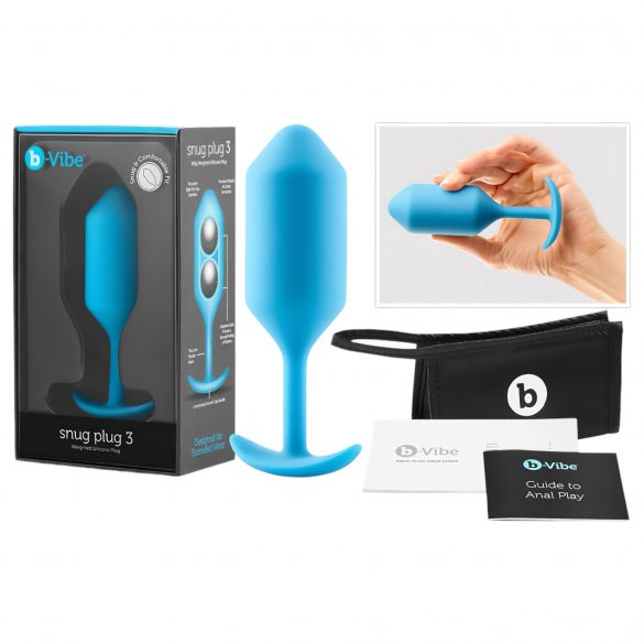 Dildo Anale Premium per Esperti con Doppio Peso Interno Snug Plug 3 (180g) - Blu