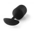 b-vibe Snug Plug 4 - dildo anal cu bile duble (257g) - negru