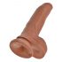 King Cock 9 med pung - brun (23 cm)