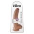 King Cock 9 вибратор с тестиси (23 см) - кафяв