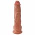 King Cock 25 cm brun dildo med pung