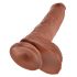 King Cock dildo mare, 25 cm - maro