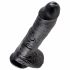 King Cock 10 dildo s semenníkmi (25 cm) - čierny