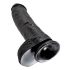 King Cock 10 Inch Dildo with Balls - Black