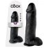 King Cock 12 Hoden Großer Dildo (30 cm) - Schwarz