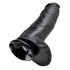 King Cock 12 Inch Large Dildo - Black