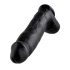 King Cock 12 grote dildo met ballen (30 cm) - zwart