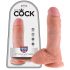 King Cock 8 dildo avec testicules (20 cm) - couleur naturelle